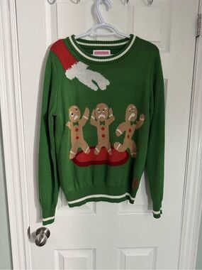 Green Gingerbread Crewneck Sweater